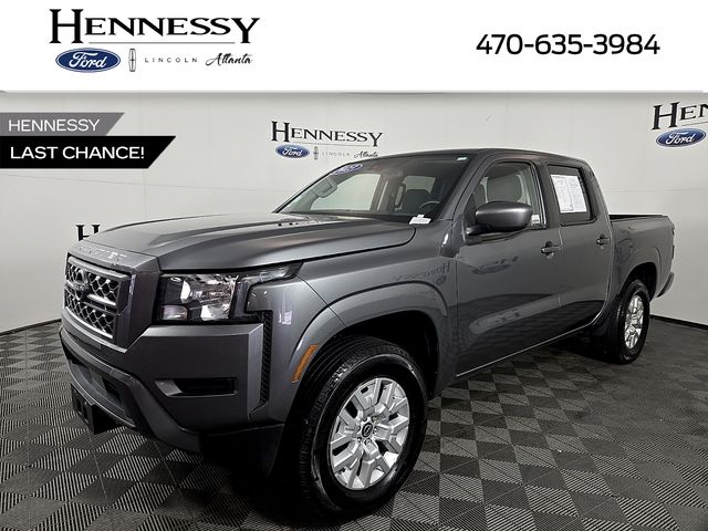 Gray (Gun Metallic) 2023 Nissan Frontier SV Crew Cab 4WD Pickup Truck Four-Wheel Drive 9-Speed Automatic