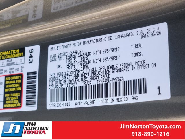 New 2026 Toyota Tacoma Truck