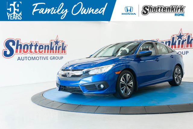 Blue 2016 Honda Civic Sedan Front-Wheel Drive Continuously Variable Transmission