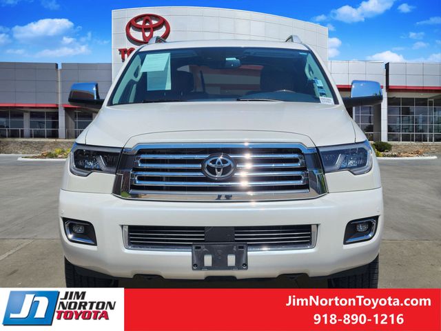 Used 2021 Toyota Sequoia Platinum with VIN 5TDGY5B12MS184693 for sale in Tulsa, OK