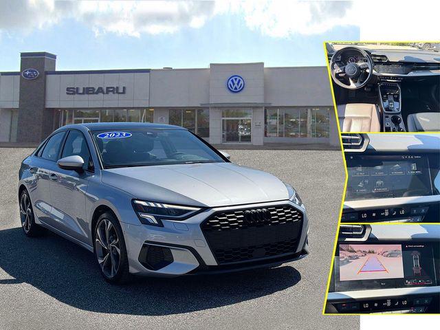 Silver Metallic 2023 Audi A3 Sedan Front-Wheel Drive 7-Speed Automatic
