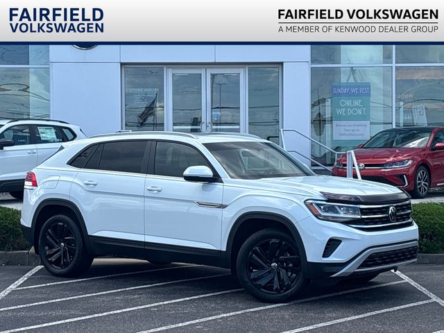 Pure White 2022 Volkswagen Atlas Cross Sport SUV / Crossover All-Wheel Drive 8-Speed Automatic