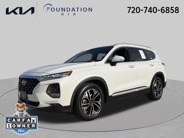 Quartz White 2019 Hyundai Santa Fe SUV / Crossover All-Wheel Drive 8-Speed Automatic