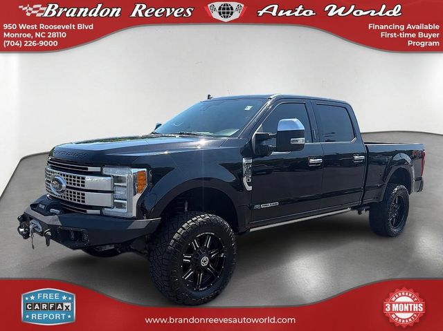 Black Metallic 2019 Ford F-250 Super Duty Platinum Crew Cab 4WD Pickup Truck Four-Wheel Drive 6-Speed Automatic
