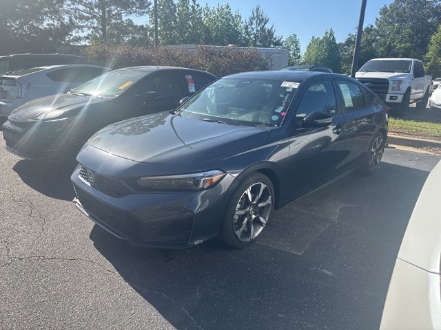 Meteorite Gray Metallic 2025 Honda Civic Hybrid Sport Touring Hatchback FWD Hatchback Front-Wheel Drive Continuously Variable Transmission