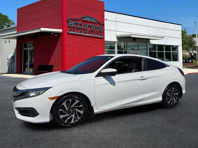 White 2018 Honda Civic Coupe LX-P Coupe Front-Wheel Drive Continuously Variable Transmission