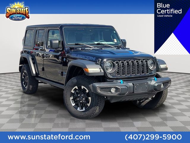 Black Clearcoat 2024 Jeep Wrangler 4xe Rubicon 4WD SUV / Crossover Four-Wheel Drive 8-Speed Automatic