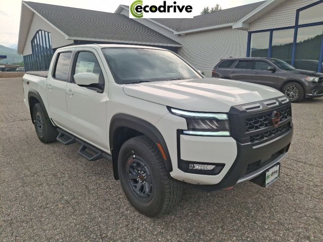 Glacier White 2026 Nissan Frontier Pickup Truck Four-Wheel Drive 9-Speed Automatic Overdrive