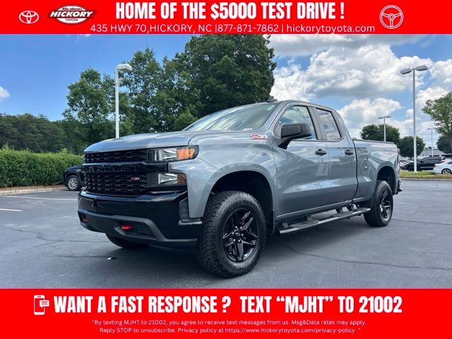 Gray (Steel Metallic) 2019 Chevrolet Silverado 1500 Pickup Truck Four-Wheel Drive 6-Speed Automatic Overdrive