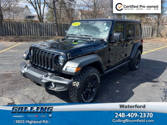 Black Clearcoat 2022 Jeep Wrangler Unlimited Willys 4WD SUV / Crossover Four-Wheel Drive 8-Speed Automatic
