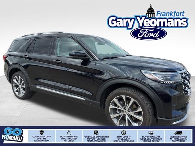 Agate Black Metallic 2025 Ford Explorer Platinum AWD SUV / Crossover All-Wheel Drive Automatic