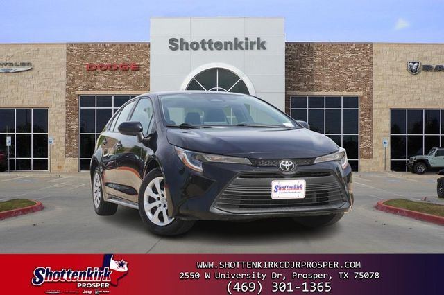 Midnight Black Metallic 2023 Toyota Corolla LE FWD Sedan Front-Wheel Drive Continuously Variable Transmission