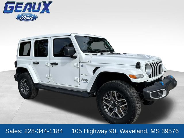 Bright White Clearcoat 2024 Jeep Wrangler 4xe Sahara 4WD SUV / Crossover Four-Wheel Drive 8-Speed Automatic