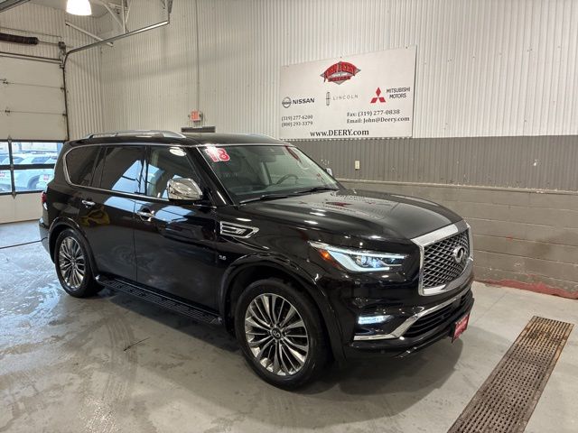 Black 2018 INFINITI QX80 4WD SUV / Crossover All-Wheel Drive 7-Speed Automatic