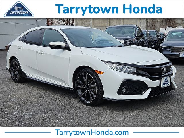 Taffeta White 2018 Honda Civic Hatchback Sport FWD Hatchback Front-Wheel Drive Continuously Variable Transmission