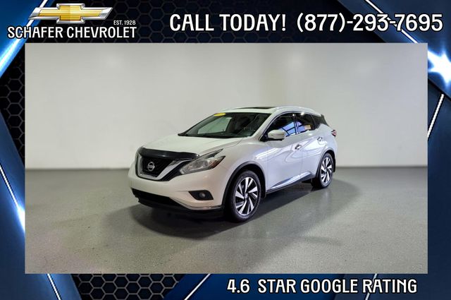 Pearl White 2015 Nissan Murano Platinum AWD SUV / Crossover All-Wheel Drive Continuously Variable Transmission