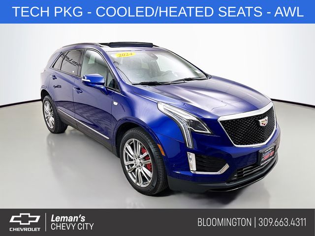 Opulent Blue Metallic 2024 Cadillac XT5 Sport AWD SUV / Crossover Four-Wheel Drive 9-Speed Automatic