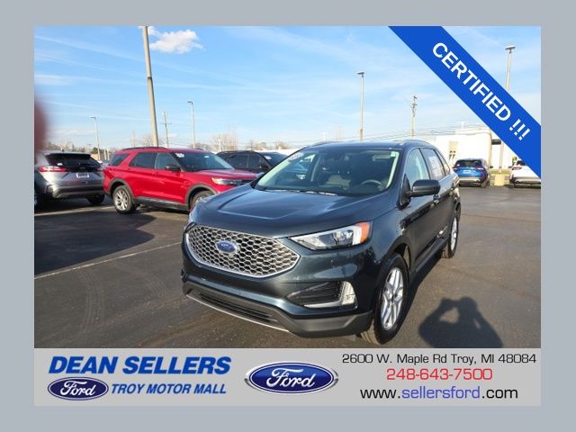 Stone Blue Metallic 2024 Ford Edge SEL AWD SUV / Crossover All-Wheel Drive 8-Speed Automatic
