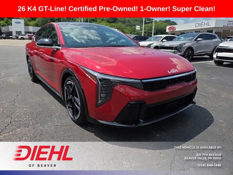 Currant Red 2026 Kia K4 Sedan Front-Wheel Drive Continuously Variable Transmission