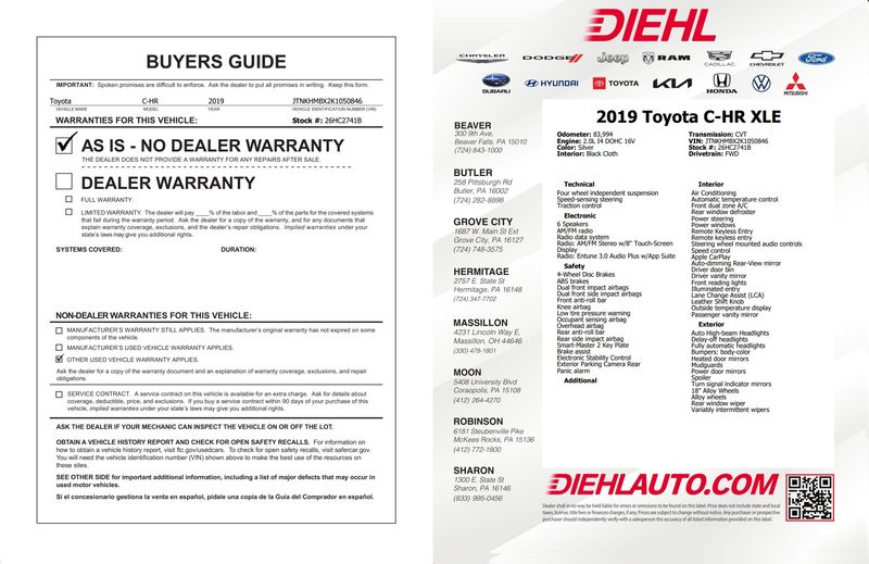 Used 2019 Toyota C-HR SUV