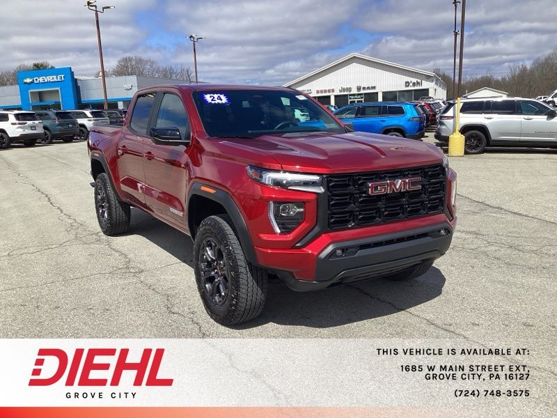 Volcanic Red Tintcoat 2024 GMC Canyon Elevation Crew Cab 4WD Pickup Truck Four-Wheel Drive 8-Speed Automatic