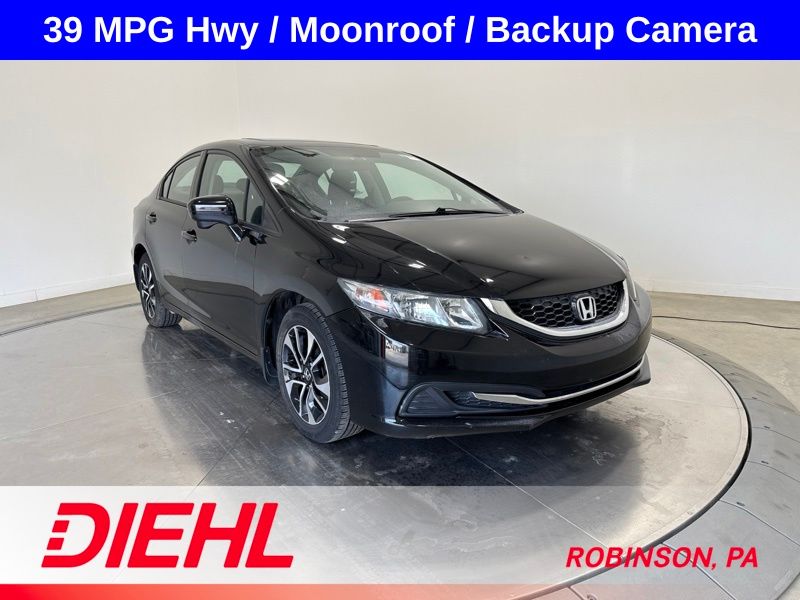 Crystal Black Pearl 2015 Honda Civic Sedan Front-Wheel Drive Continuously Variable Transmission