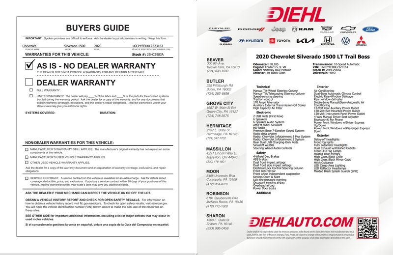 Used 2020 Chevrolet Silverado 1500 Truck