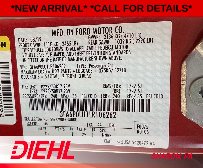 Used 2020 Ford Fusion Hybrid Sedan