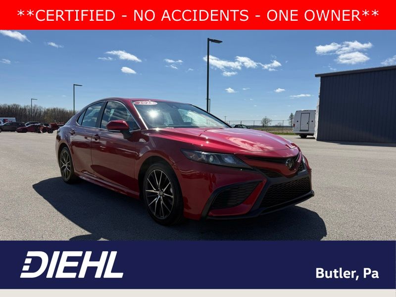 Supersonic Red/Midnight Black Metallic 2023 Toyota Camry SE FWD Sedan Front-Wheel Drive 8-Speed Automatic