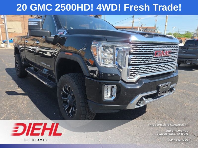 Onyx Black 2020 GMC Sierra 2500HD Denali Crew Cab 4WD Pickup Truck Four-Wheel Drive Automatic
