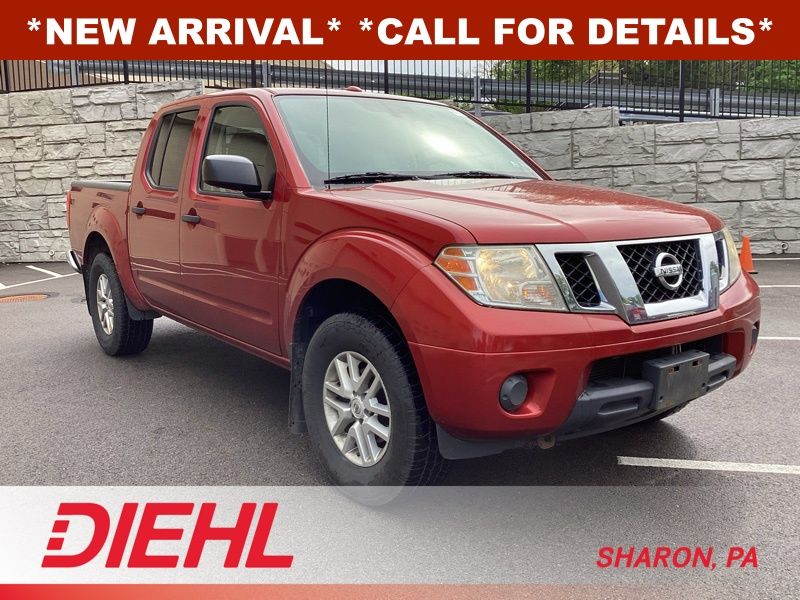 Lava Red 2016 Nissan Frontier SV Crew Cab 4WD Pickup Truck Four-Wheel Drive 5-Speed Automatic Overdrive
