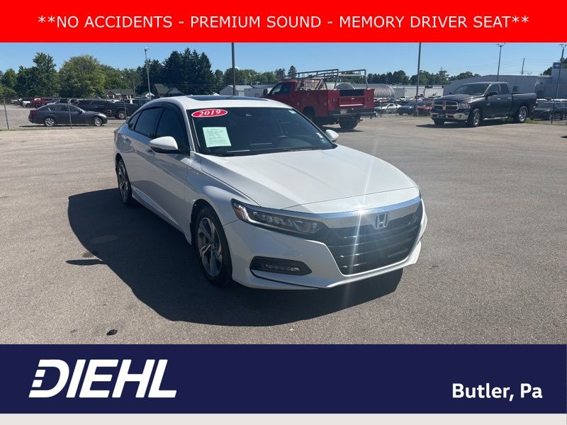 Platinum White Pearl 2019 Honda Accord 1.5T EX-L FWD Sedan Front-Wheel Drive Continuously Variable Transmission