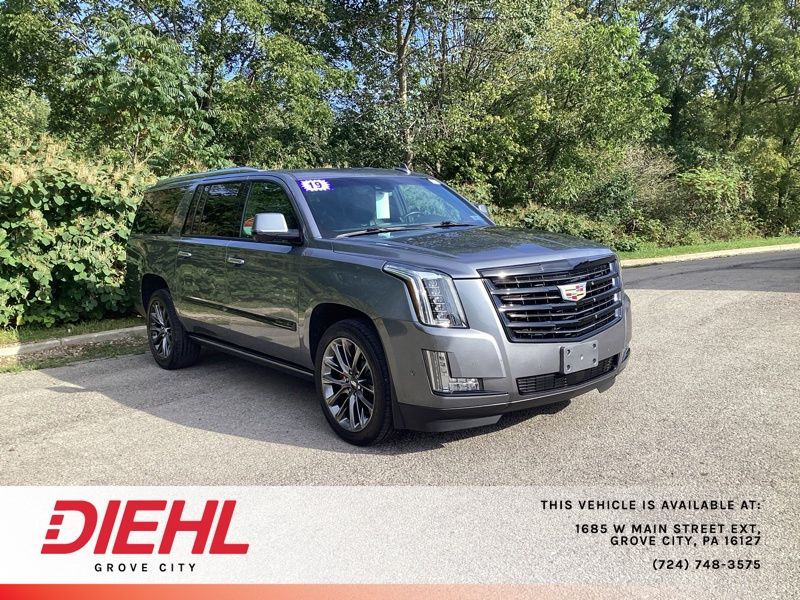 Gray (Satin Steel Metallic) 2019 Cadillac Escalade ESV SUV / Crossover Four-Wheel Drive Automatic