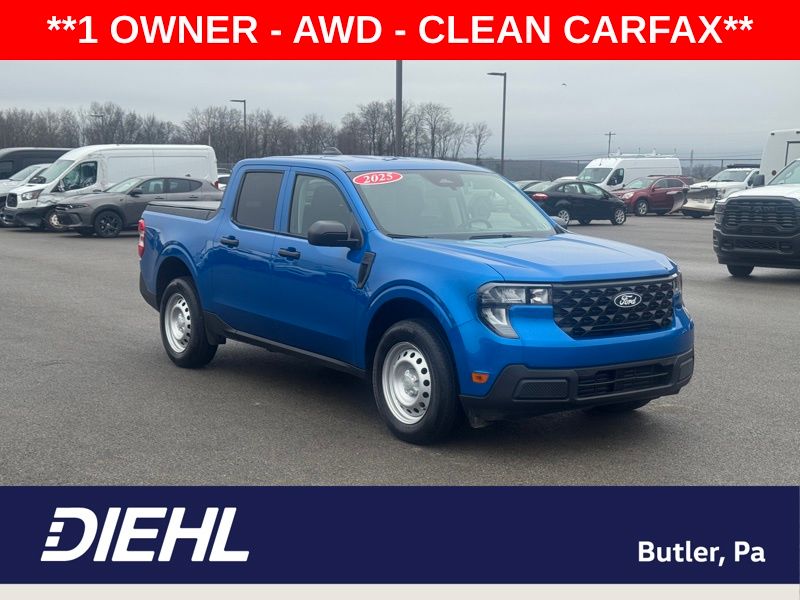 Blue 2025 Ford Maverick XL SuperCrew AWD Pickup Truck All-Wheel Drive 8-Speed Automatic