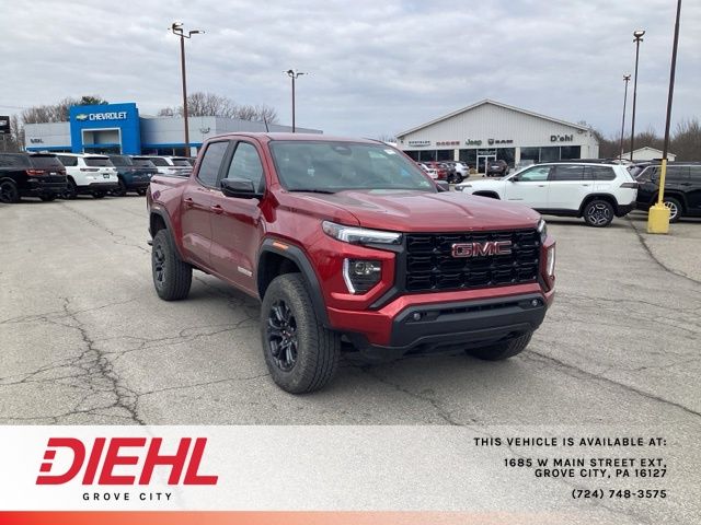 Volcanic Red Tintcoat 2024 GMC Canyon Elevation Crew Cab 4WD Pickup Truck Four-Wheel Drive 8-Speed Automatic