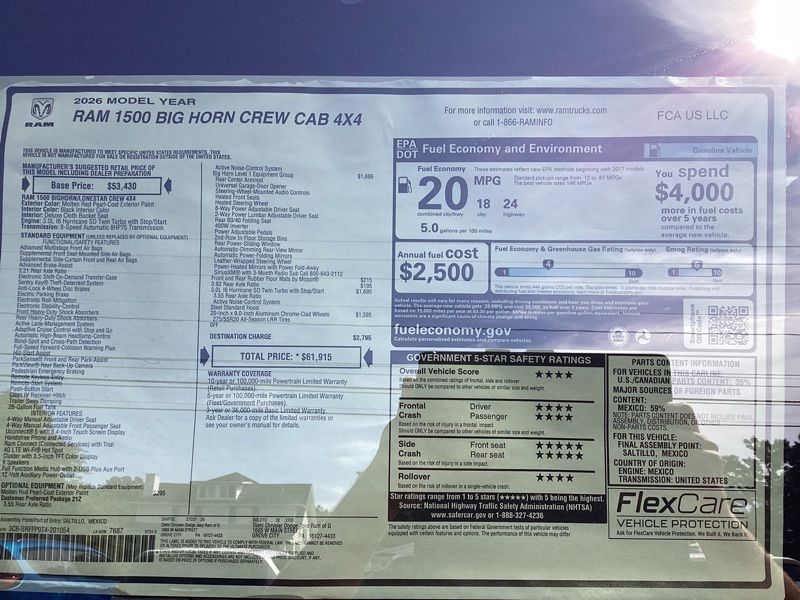 New 2026 Ram 1500 Truck