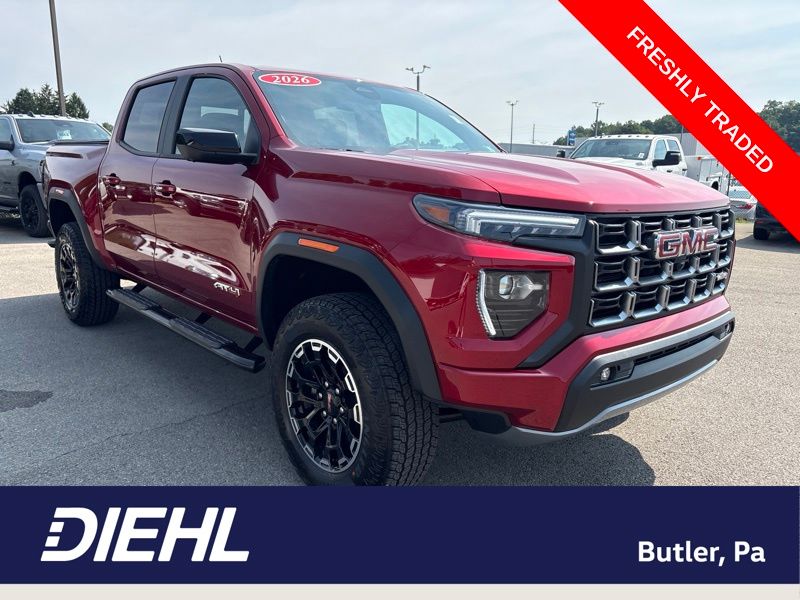 Volcanic Red Tintcoat 2026 GMC Canyon Pickup Truck Four-Wheel Drive 8-Speed Automatic