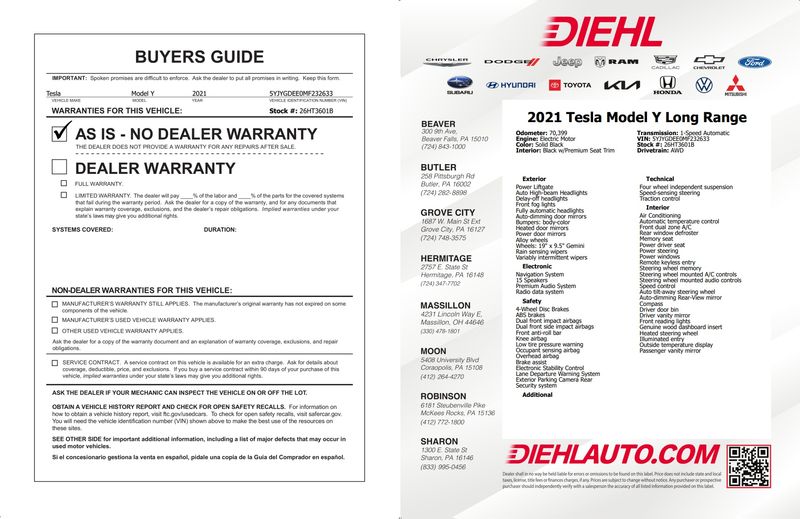 Used 2021 Tesla Model Y SUV