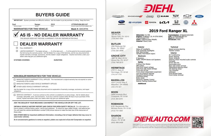 Used 2019 Ford Ranger Truck