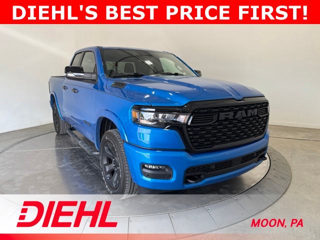 Hydro Blue Pearlcoat 2025 RAM 1500 Big Horn Quad Cab 4WD Pickup Truck Four-Wheel Drive 8-Speed Automatic