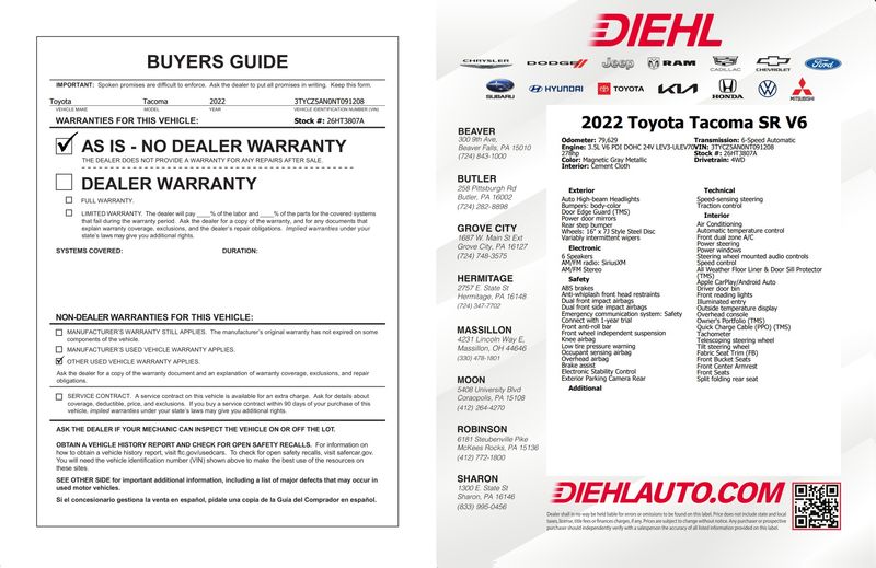 Used 2022 Toyota Tacoma Truck