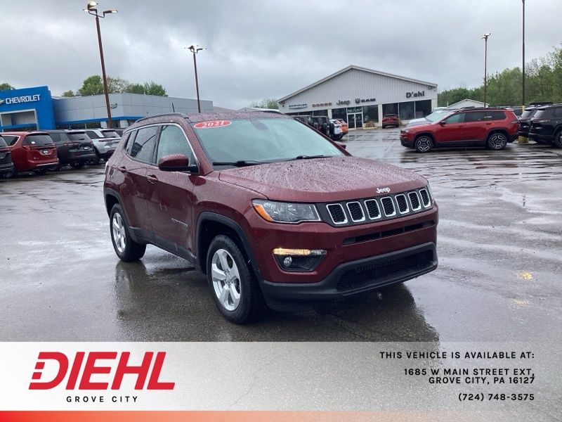 Velvet Red Pearlcoat 2021 Jeep Compass Latitude 4WD SUV / Crossover Four-Wheel Drive 9-Speed Automatic