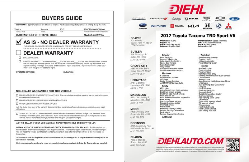 Used 2017 Toyota Tacoma Truck