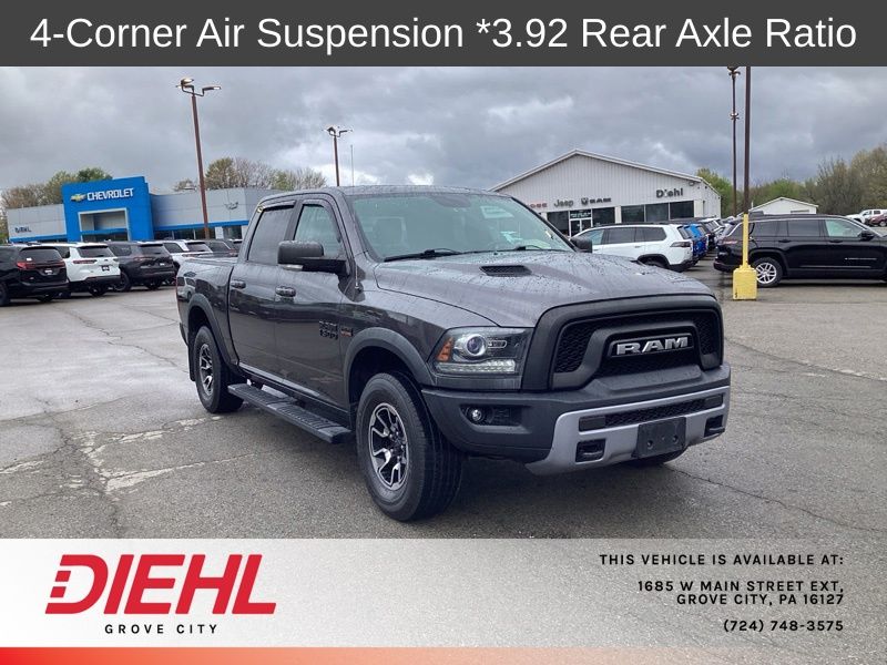 Gray (Granite Crystal Metallic Clearcoat) 2017 RAM 1500 Rebel Crew Cab 4WD Pickup Truck Four-Wheel Drive 8-Speed Automatic