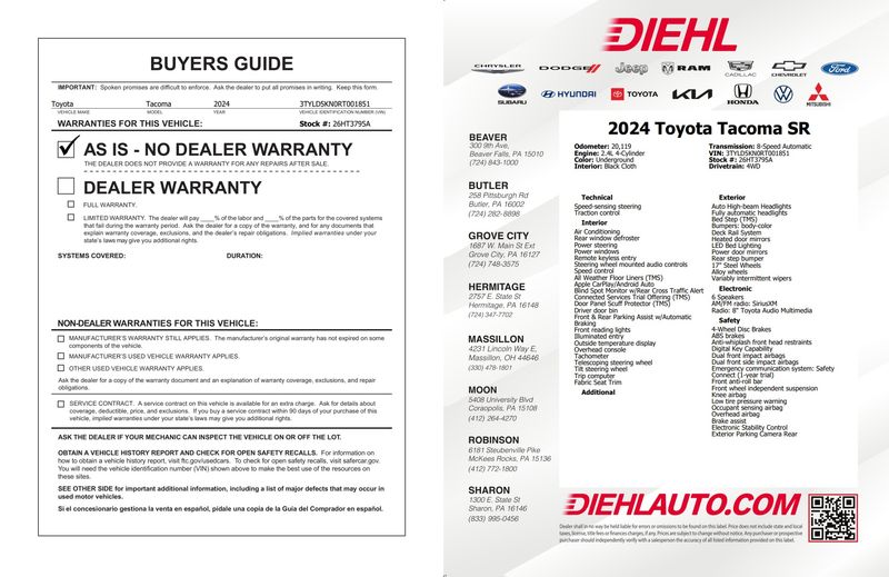 Used 2024 Toyota Tacoma Truck
