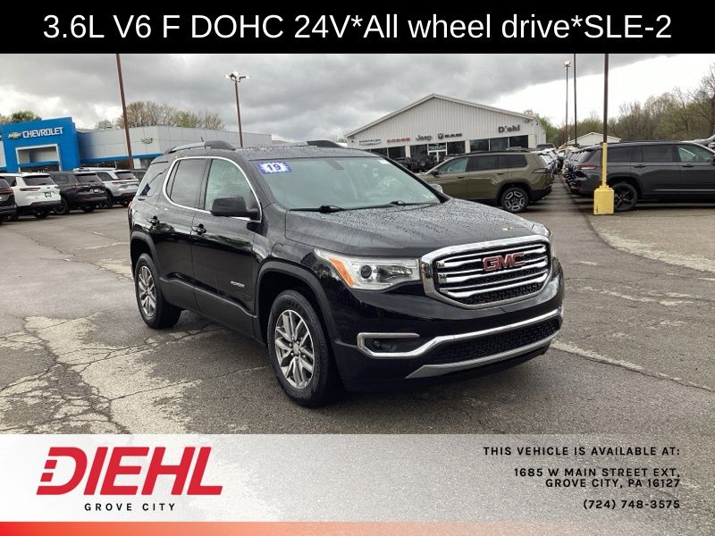 Black (Ebony Twilight Metallic) 2019 GMC Acadia SLE-2 AWD SUV / Crossover Four-Wheel Drive 6-Speed Automatic