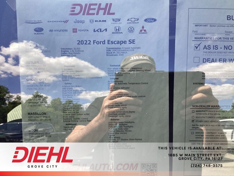 Used 2022 Ford Escape SUV