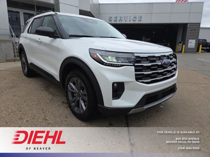 White Metallic 2026 Ford Explorer Active AWD SUV / Crossover All-Wheel Drive Automatic
