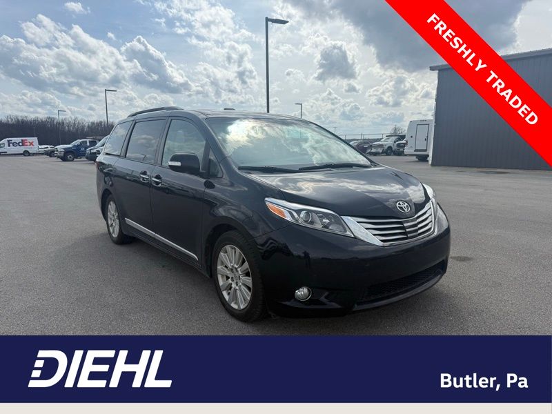 Midnight Black Metallic 2016 Toyota Sienna Limited Premium 7-Passenger Minivan Front-Wheel Drive 6-Speed Automatic Overdrive