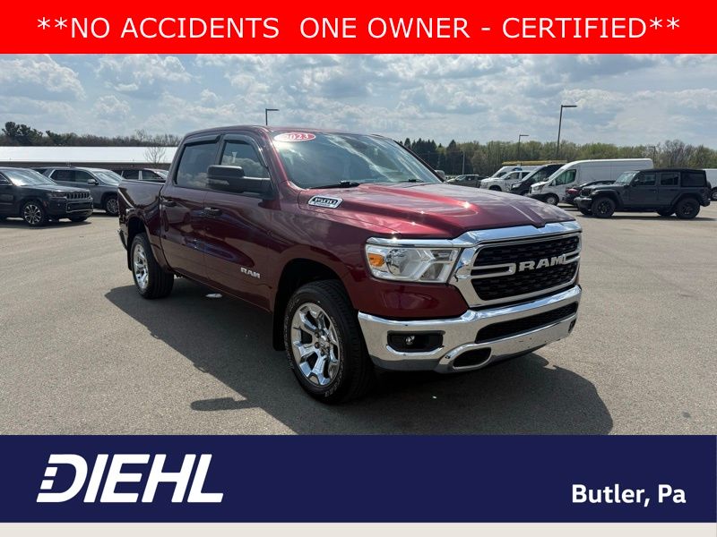 Delmonico Red Pearlcoat 2023 RAM 1500 Big Horn Crew Cab 4WD Pickup Truck Four-Wheel Drive 8-Speed Automatic